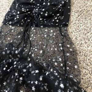 Black and silver star skirt